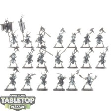 Beastmen Brayherds - 20x Bestigor Herd - teilweise bemalt
