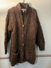 Vtg Lizi Ruch Mohair Cardigan Sweater Size Small Grannycore Button Up Wool Cozy
