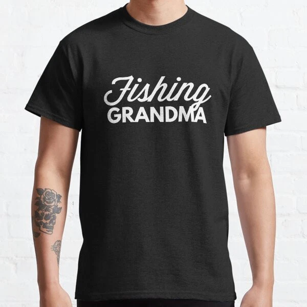 Fishing Grandma Funny Retro Gift idea Classic T-Shirt