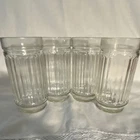 Set of  4 vintage Anchor Hocking Line Lites highball glass