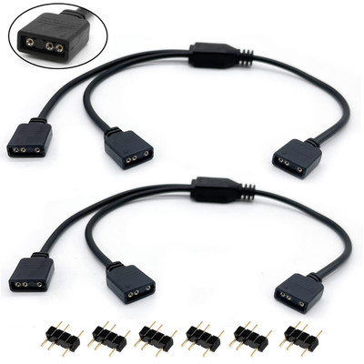 ARGB Splitter Cable, 1-to-2 Female to 5V 3 Pin Addressable RGB...