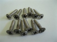 12 Clean Vintage 1966 Fender Pickguard SCREWS Guitar or Bass Nickel