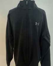 Under Armour Mens Zip Up Sweatshirt Jacket Large Black
