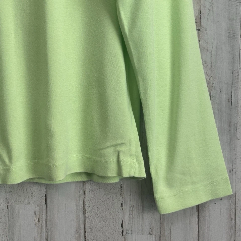 Suéter Fresh Produce Botón Frontal L Lima Chartreuse Manga Larga Trabajo Oficina Top Foto 2 de 4