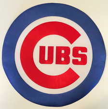 CHICAGO CUBS MLB BASEBALL VINTAGE HUGE XL 15" ROUND TEAM LOGO PATCH