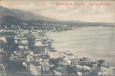 TURKEY Souvenir de Smyrne Gulf of Guez-Tepe 1910s PC - rare !
