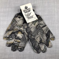 Vtg Whitewater Glove Rock Camo Gloves Sz LARGE? Unlined American Hunter USA Made