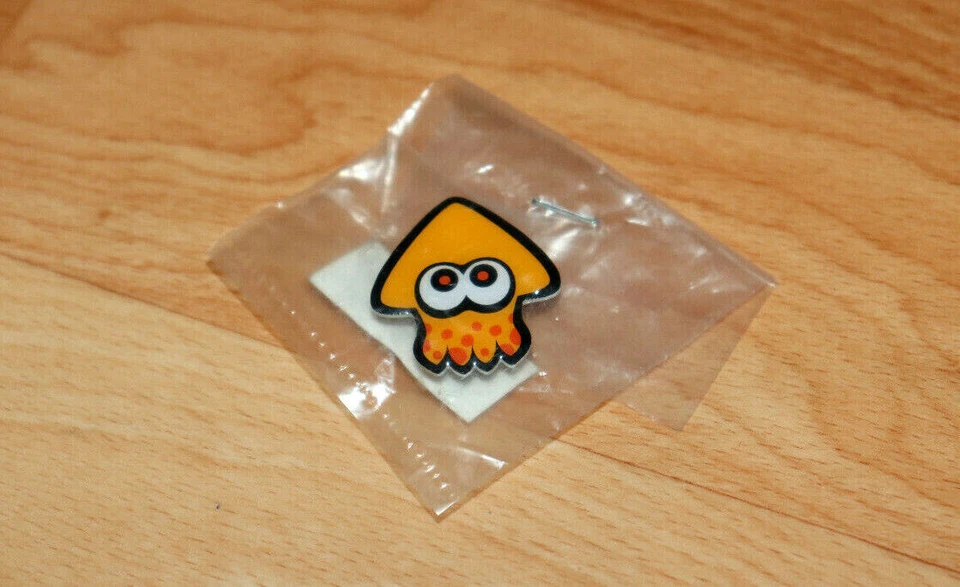 Splatoon Inkling Squid Orange Nintendo Wii U Rare Promo Pin From Gamescom 2015 - Image 2 of 4