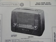 Original Sams Photofact Manual PHILCO 50-621 89