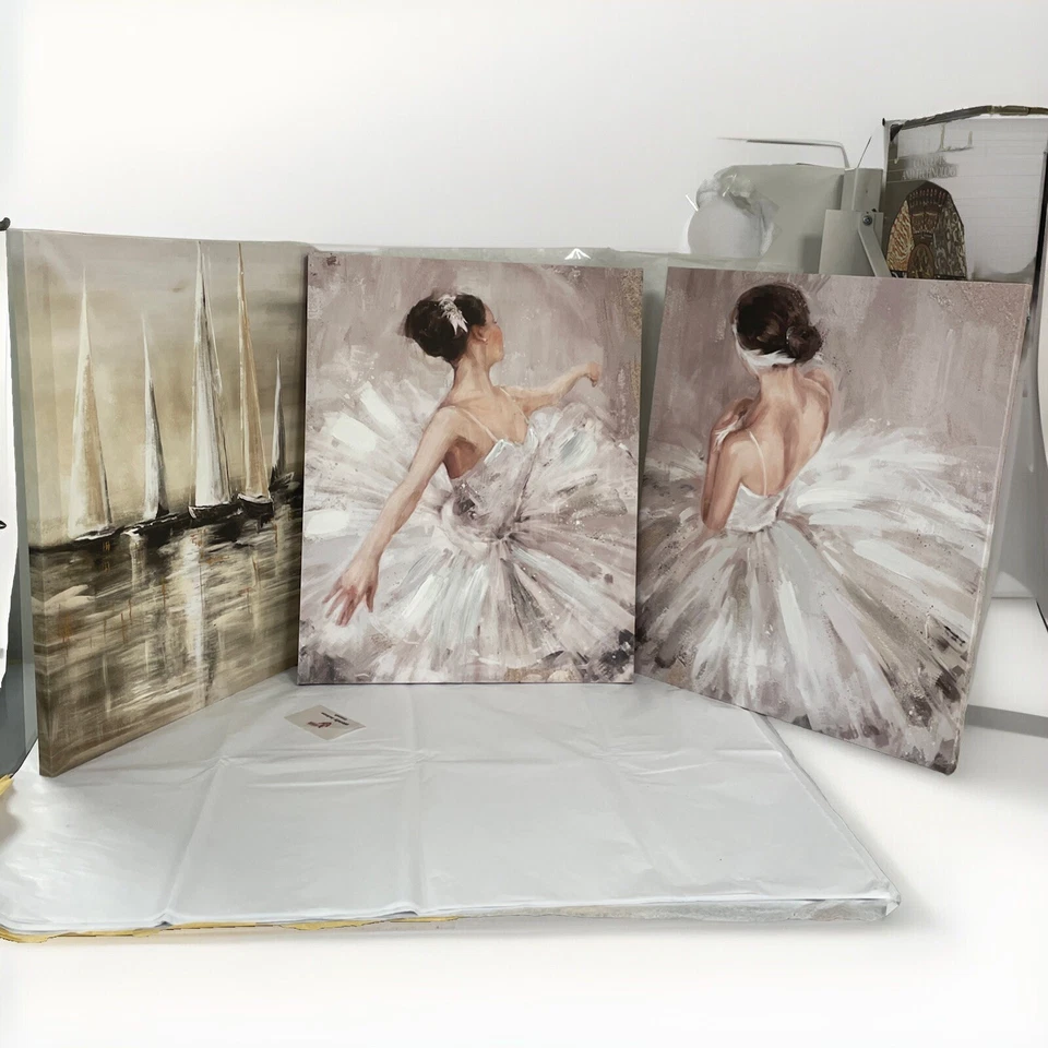 Trio of Prints Ballet Ballerina &  Nautical Boats Lightweight  Ready To Hang - Image 4 of 4