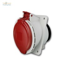 Cee-Einbausteckdose IP44, 32A Rot Cee Steckdose, 5-Polig 400V Kraftsteckdose