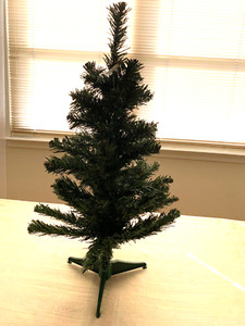 Twelve 24'' Green Artificial Christmas Tree 2FT Table Top will sell separately