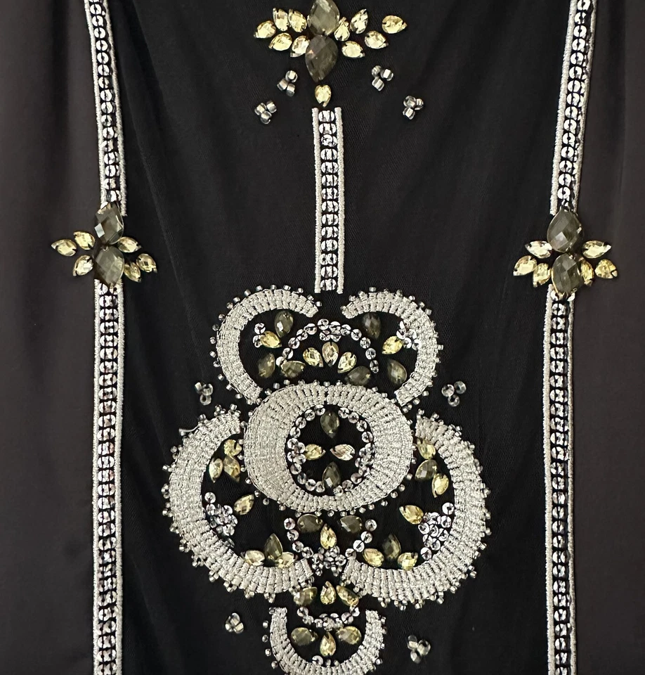 Mini Vestido Negro Adornado Black House White Market Talla US 2 Foto 3 de 4