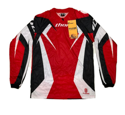 Thor Men's Phase S8 Motocross Jersey Size Small Padded Elbows Red