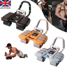 New Ab Roller Wheel w/Elbow Support Built-in Phone Holder for Core Trainer Gym