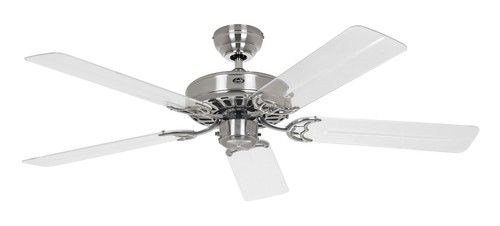 Ceiling Fan Brushed Chrome & Transparent 132 CM Classic Royal