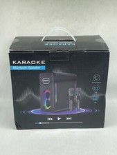 Karaoke Machine with Two Wireless Microphones, Powerful Portable Bluetooth Speak