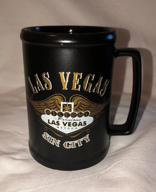 Las Vegas, Nevada Sin City Black Matte 16 Oz Coffee Mug Cup To