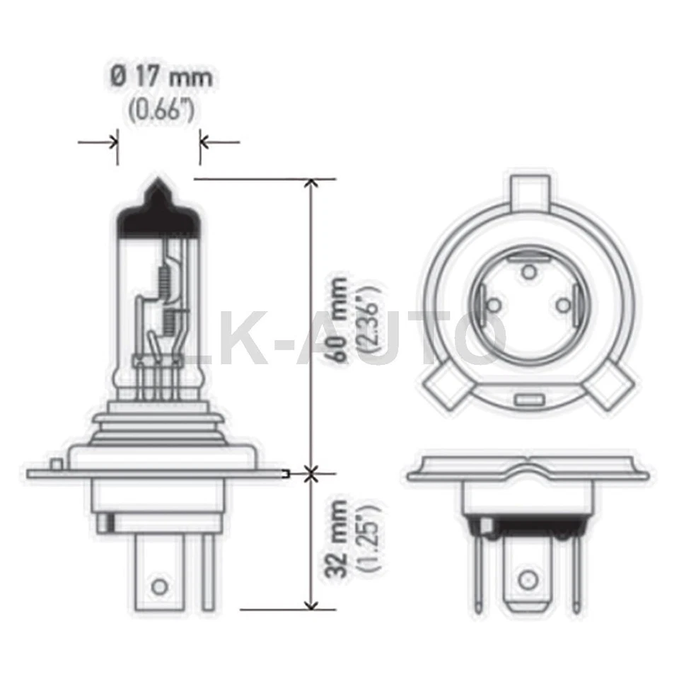 2 High Beam and Low Beam Daytime Running Light Bulb Fits 2000 Volkswagen EuroVan - Image 2 of 4