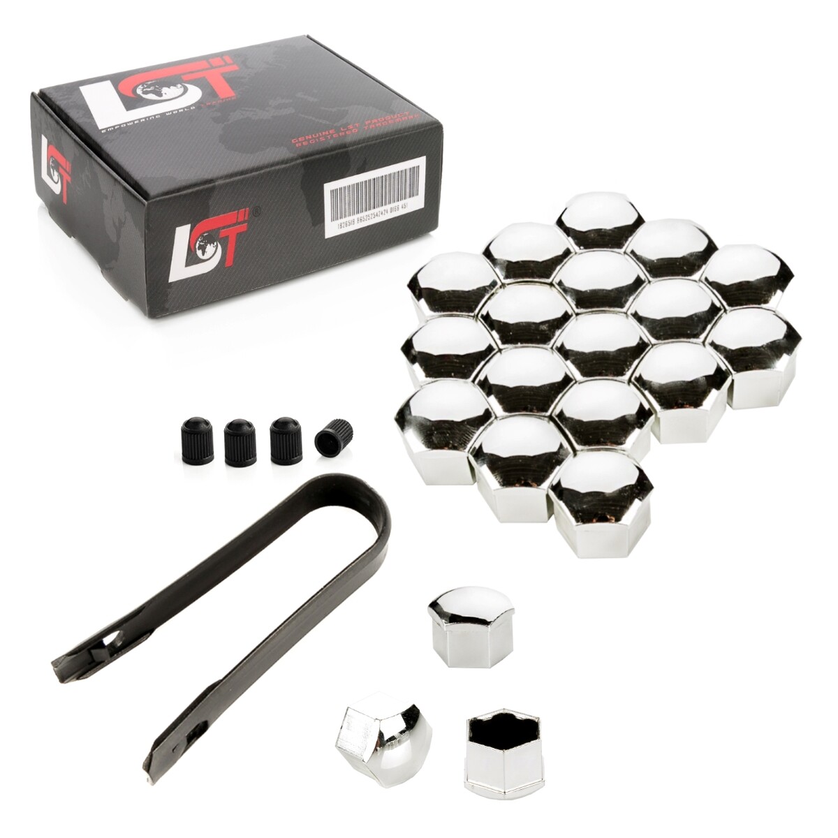 20X Wheel Bolt Caps Chrome 17 Mm For DAIHATSU