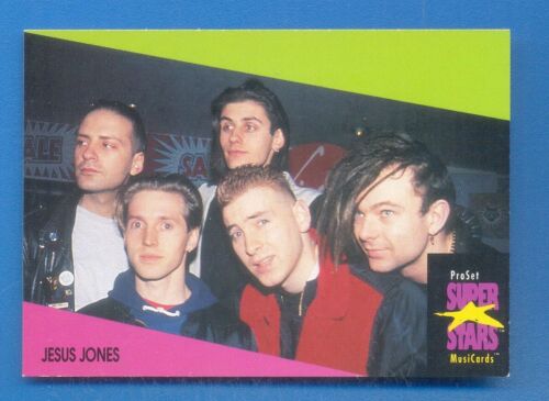 JESUS JONES.PROSET SUPER STARS MUSIC CARD No.70.SIZE 9 x 6.5cms ISSUED 1991 - Picture 1 of 2