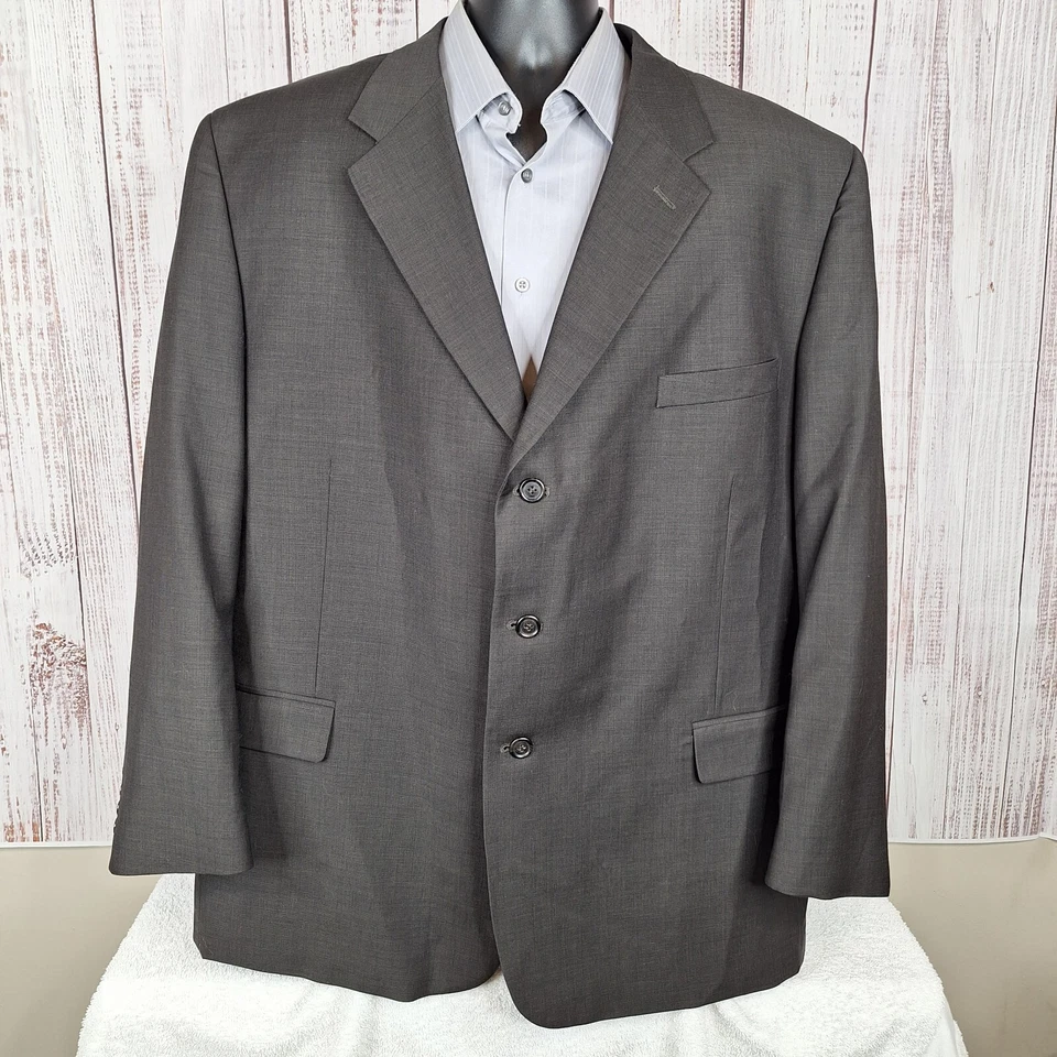 Abrigo Blazer Deportivo Ferretti Uomo Para Hombres 50R Gris 3 Botones VL Lana Foto 3 de 4