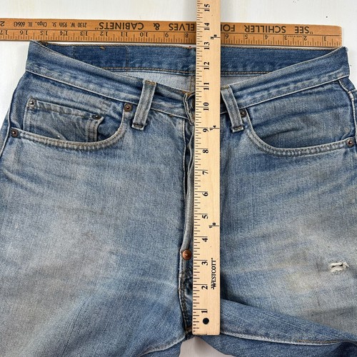 VTG Levi's 501 Selvedge Jeans Men 31x26 Blue Redline #6 Single Stitch Distressed - Imagen 9 de 21