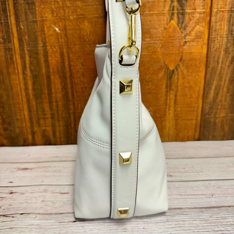 DKNY Annabelle Faux Leather Studded Hobo with Crossbody Strap - Image 4 of 4