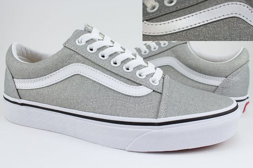 silver true white vans