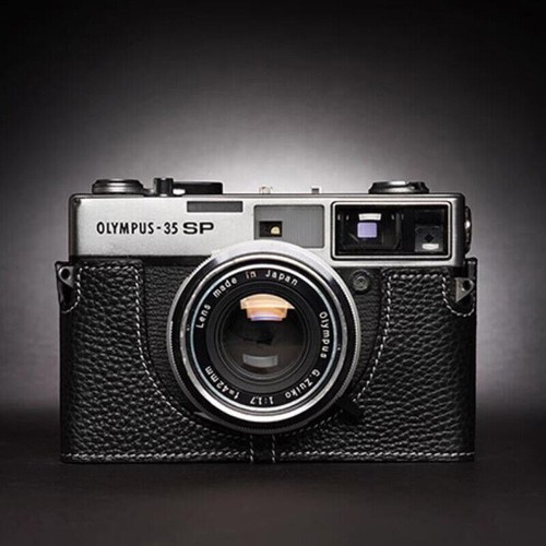 Genuine Leather Half Camera Case Bag Cover Handmade For Olympus 35SP Film Camera - Photo 2/16