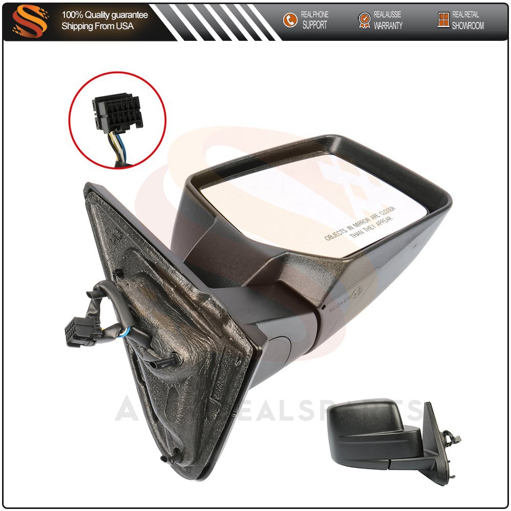 Door Mirror Fits 2007-2014 Jeep Patriot RH Power Manual Fold Black CH1321282