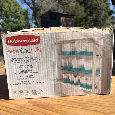 Rubbermaid Food Storage 38 Piece Set & Vent Easy Find Teal Lids Special Ed. USA