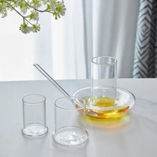 Genie Lamp Stackable Water Carafe & Glasses Set - The Wine Savant 1000 ML Glass