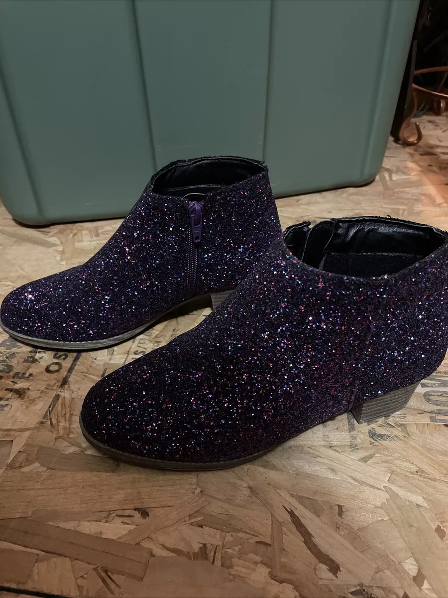 purple sparkly old navy girls heels size three eBay