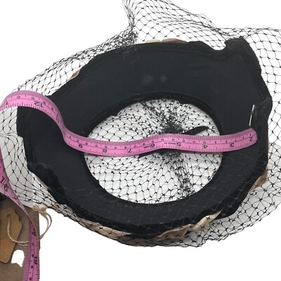 Cocktail Hat Vintage Velvet Ribbon Women\'s 50s Mesh Veil Open Top Retro Chic Vintage | Accessories | Cocktail Hat Vintage Velvet Ribbon  main image 2