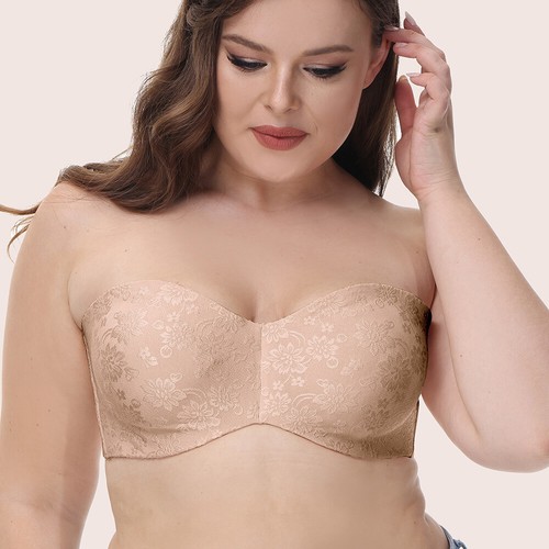Women's Multiway Strapless Minimizer Bra Plus Size Underwire Unlined 30-42BCDEFG - Picture 16 of 17