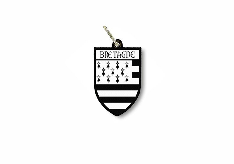 Porte-clés Avec Drapeau De Brest - Porte-clés Ruban - Fanion Ville Bretonne