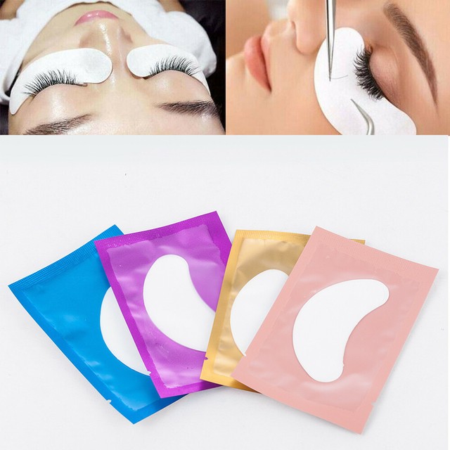 50 Pairs Under Eye Pads for Lash Extensions Lint Free Hydrogel Eye