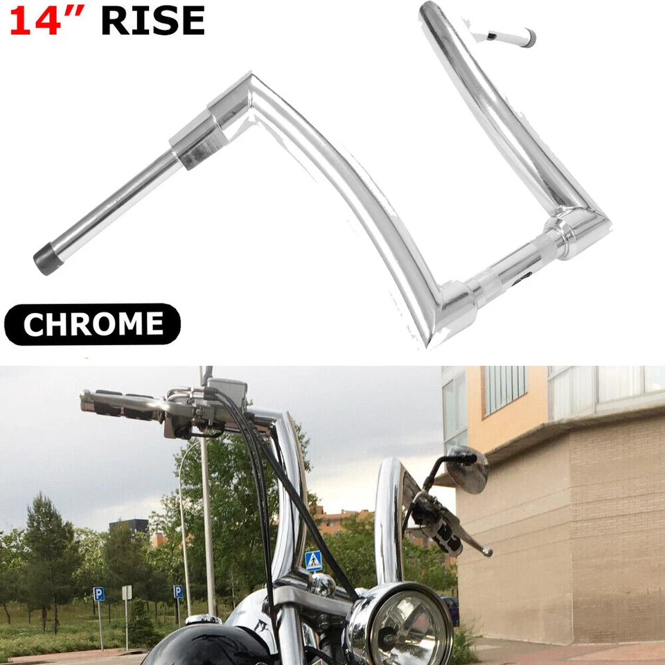 14'' Ape Hanger Fat Bars 2" Handlebar For Harley-Davidson Softail — 第 4/4 张图片