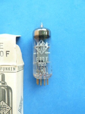 1x Röhre E80F Telefunken -neu, Originalverpackung- high end EF86 EF806S TFK NOS