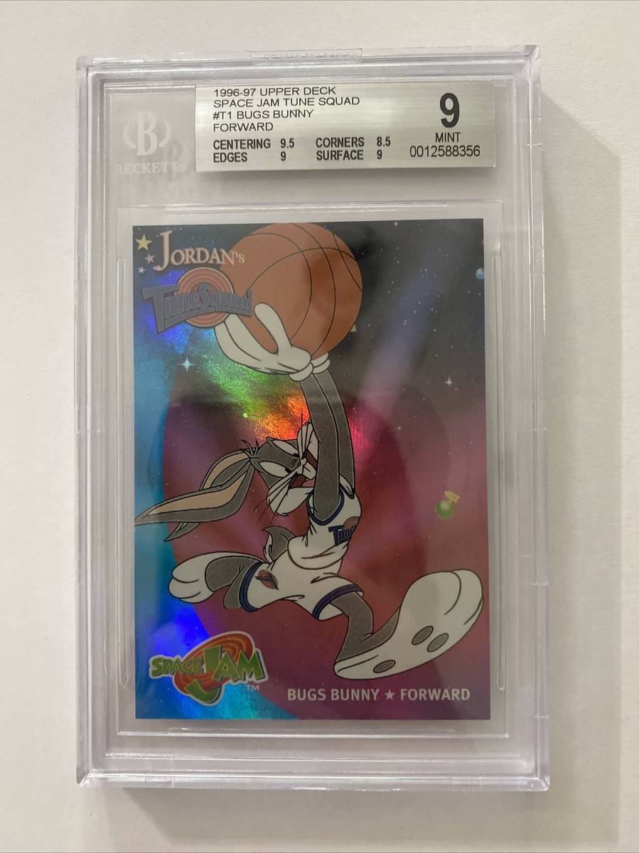 SPACE JAM 1996 UD *BGS GRADED* JORDAN'S TUNE SQUAD (9 MINT) #T1 Bugs Bunny