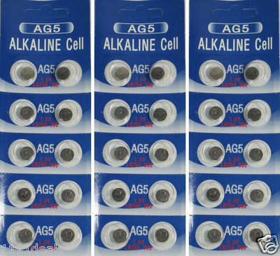 16 Batterie Pulsante 309/393 AG5 SR48 LR48 1.5V - THUNDERBOLT - Per Orologi E Apparecchi Acustici