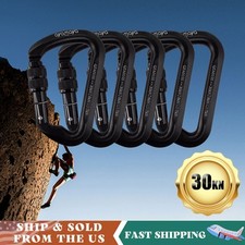 1-5PCS 30KN Screwgate Locking Carabiner D-Ring Clip Hook for Climbing Caving