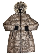 Y2K BCBG Generation Brown Parka Puffer Coat Removable Faux Fur Women  s Medium