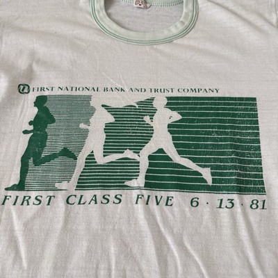 Vintage 1981 First Class Five Road Race T Shirt Russell Athletic USA Medium