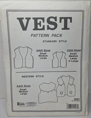 Vintage 2006 Tandy Leather Factory Vest Pattern 6001 Craft Western/Standard