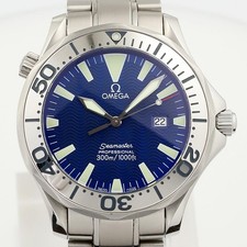 OMEGA 2265.80 SEAMASTER DIVER 300M QUARTZ 41MM ELECTRIC BLUE WATCH $1 NR 10/16