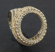 9 Carat Yellow Gold 1/2 Sovereign Ring Mount Size Y (80.26.325)