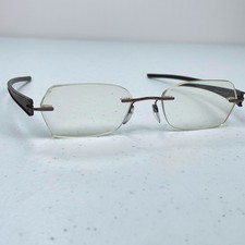 Silhouette Eyeglasses Frame 5255 40 6054 Rimless Brown ..-19-145 Titanium