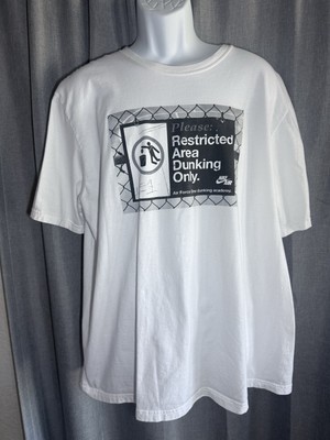 Nike Restricted Area Dunking Only Air Force 1 Men's Retro T Shirt Size XXL White